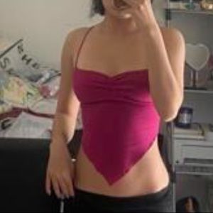 Tie Back Asymmetrical Hem Cami Top